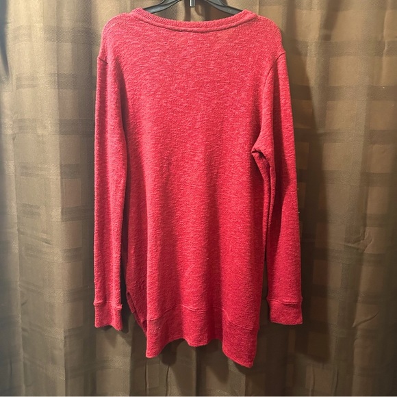 Nally & Millie V Neck Sweater in Brick Red Valentines - Picture 4 of 4